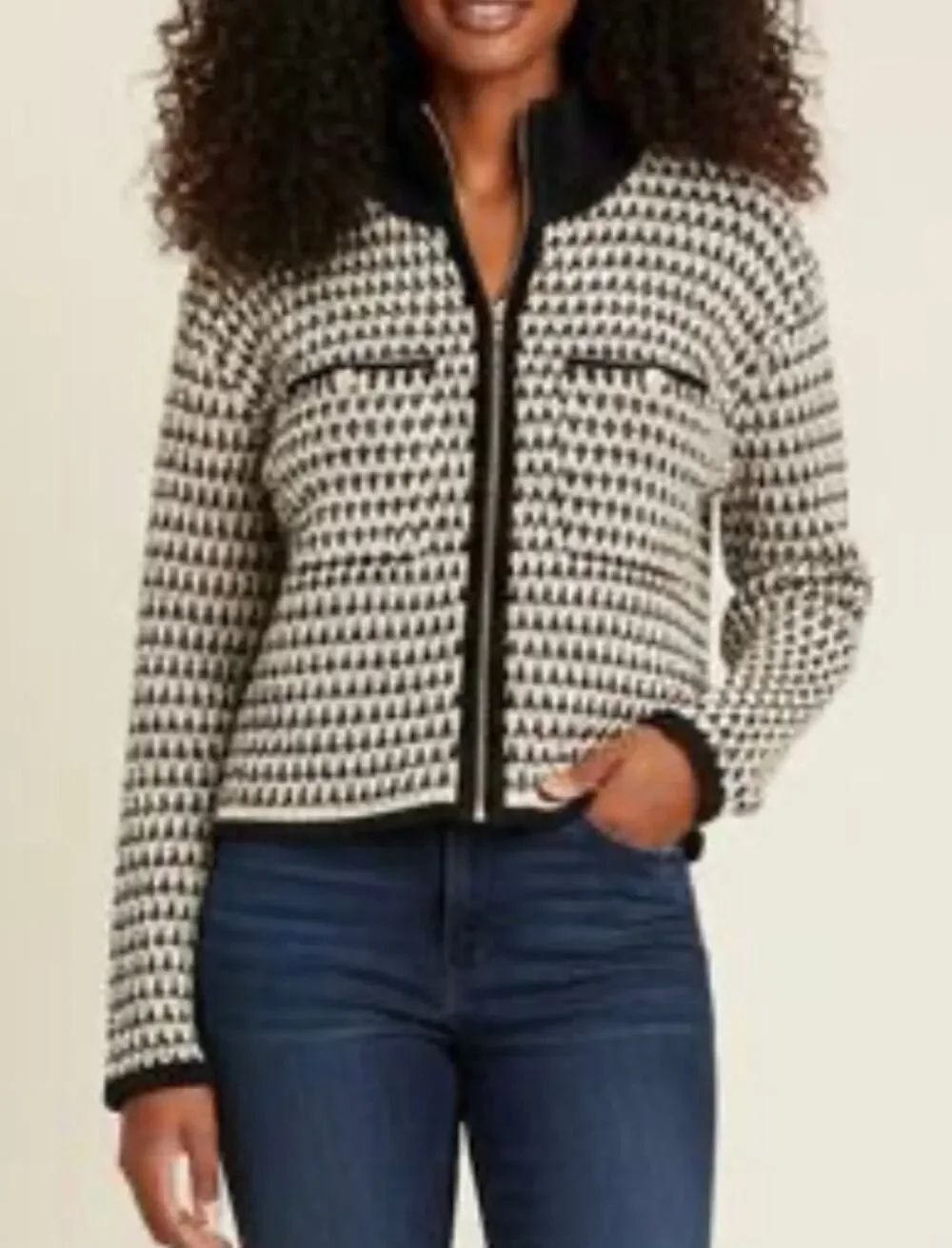 J. Crew Jacquard Sweater Jacket Women’s Sz. M